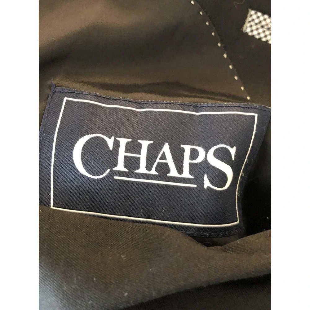 Chaps Blazer Sport‎ Coat Mens 44R Black Suit Coat Jacket Career Casual Classic